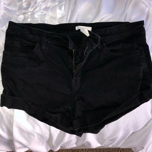 H&M Black Denim Shorts